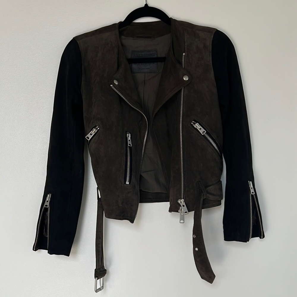 All Saints Suede Leather Women's Jacket